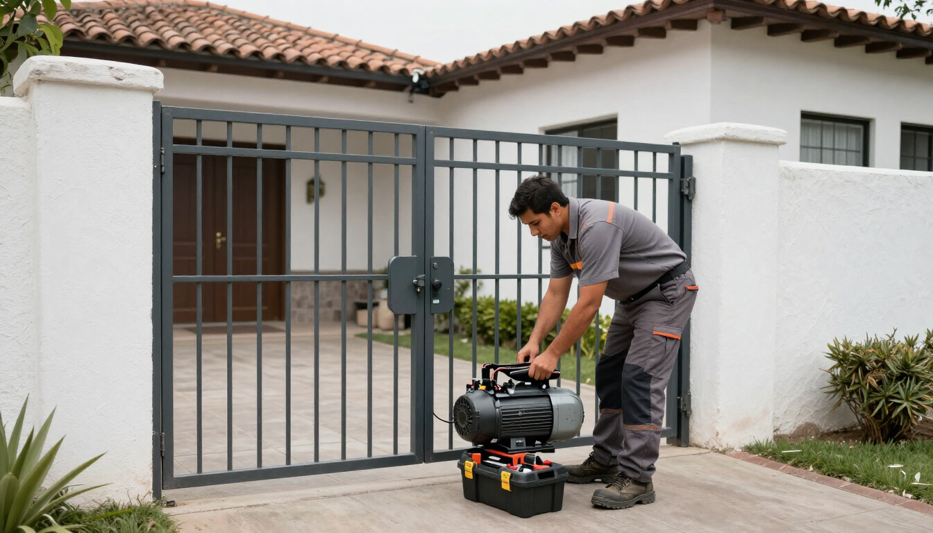 Instalación profesional de una puerta automática en Lima