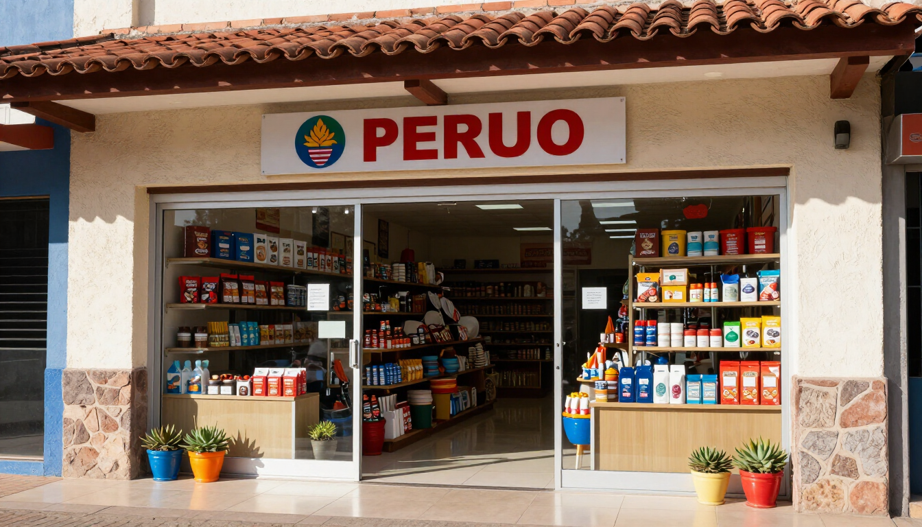 Local comercial protegido con puerta automática en Villa El Salvador