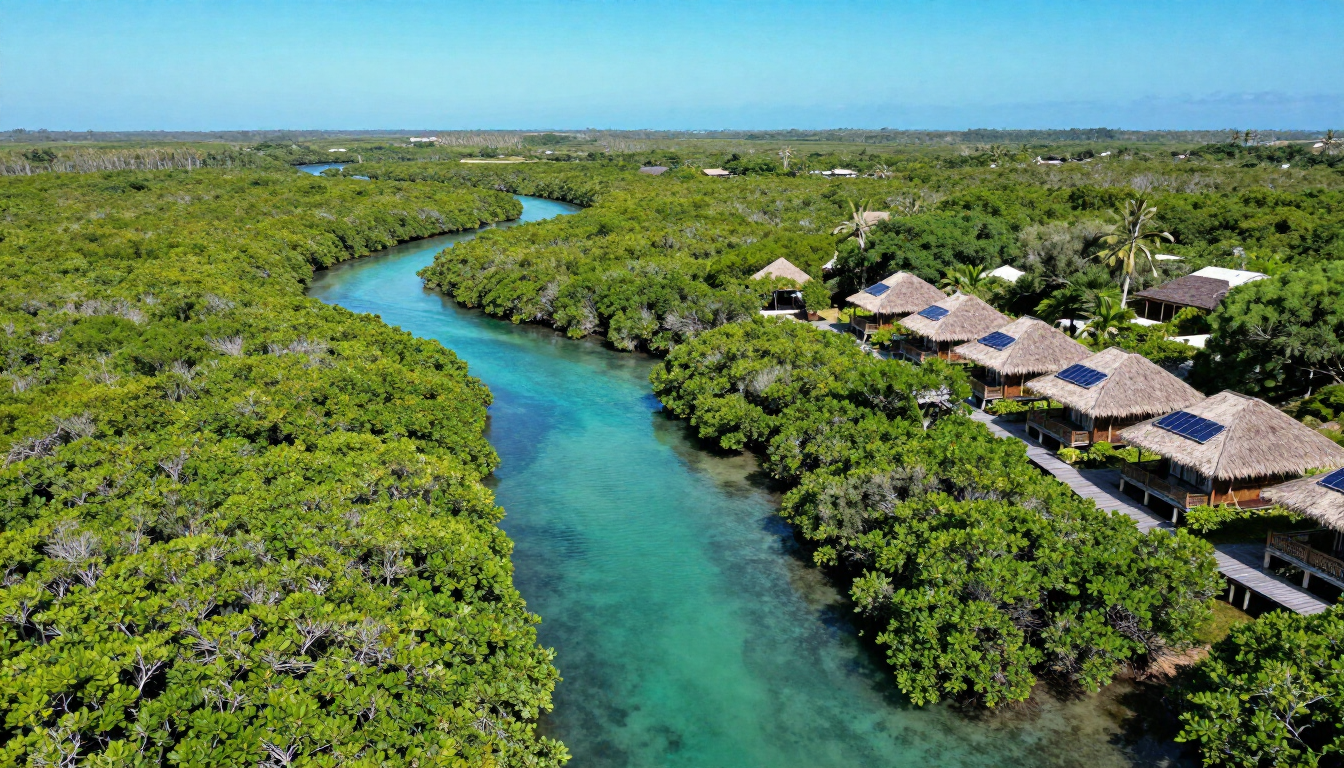 Aerial view of Mida Creek