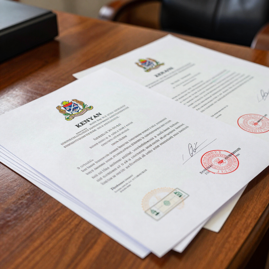 Official property verification documents and title deeds for Watamu real estate.