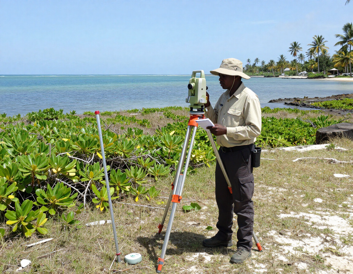Professional land assessment near Watamu coastal vegetation
