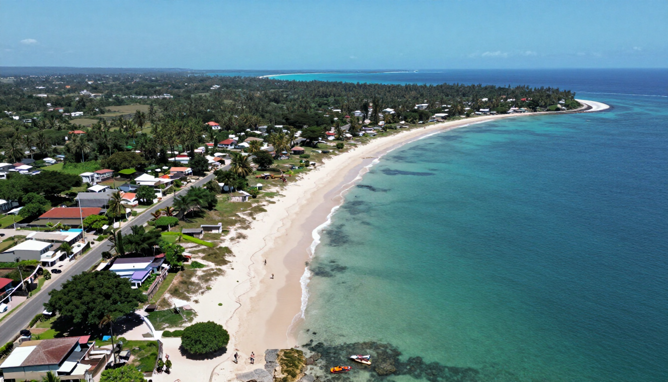 Aerial view of the best areas to buy land in Watamu