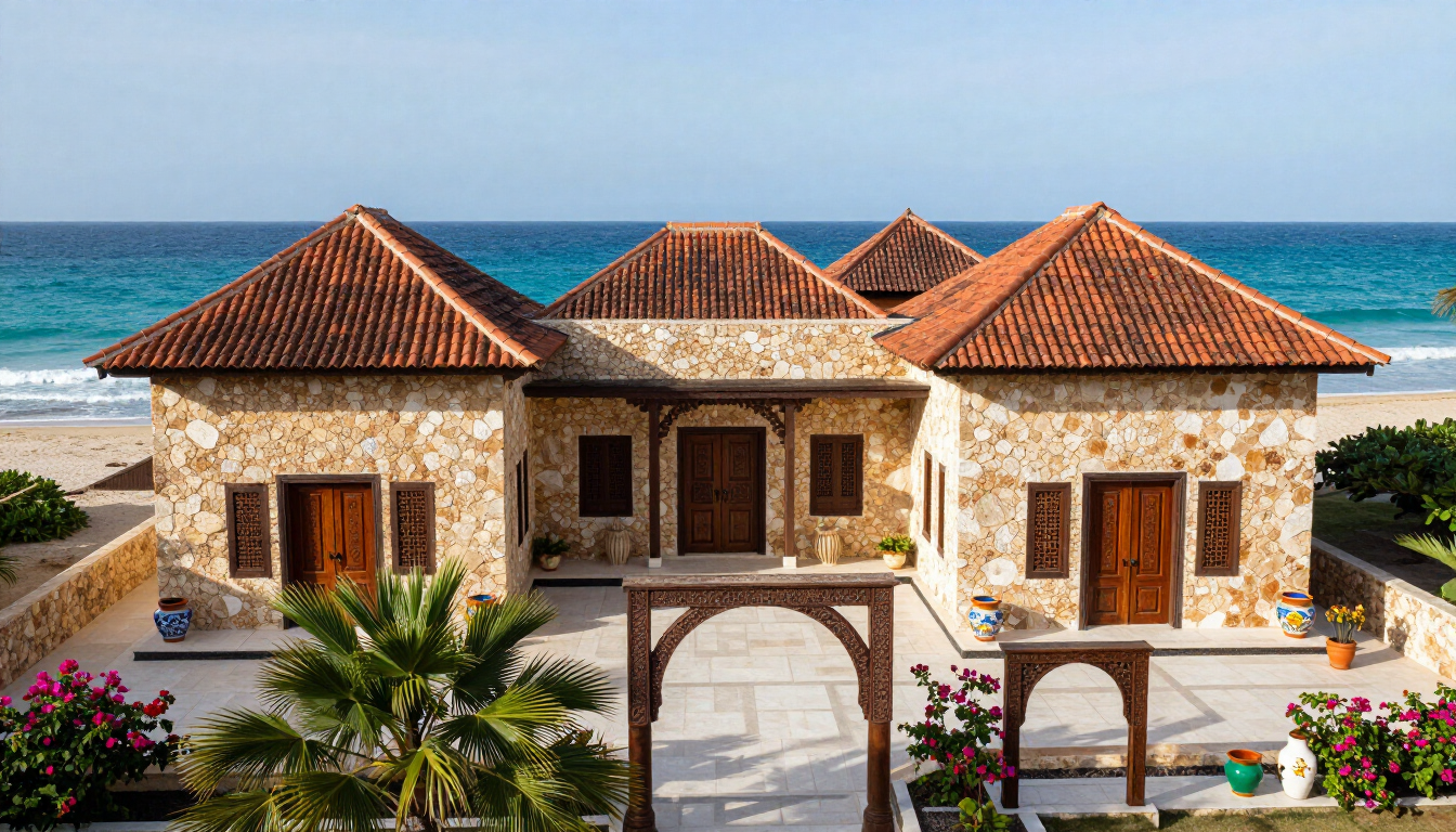 Elegant coastal villa in Malindi with a private pool and tropical garden