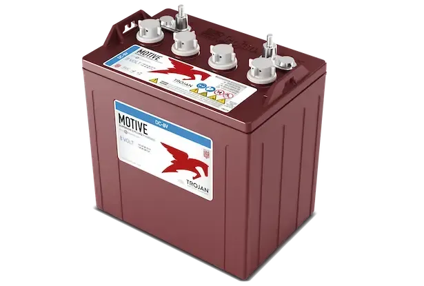 Red, Rectangular Battery for Golf Cart — ASAP Batteries & Breakdowns in Helensvale, QLD