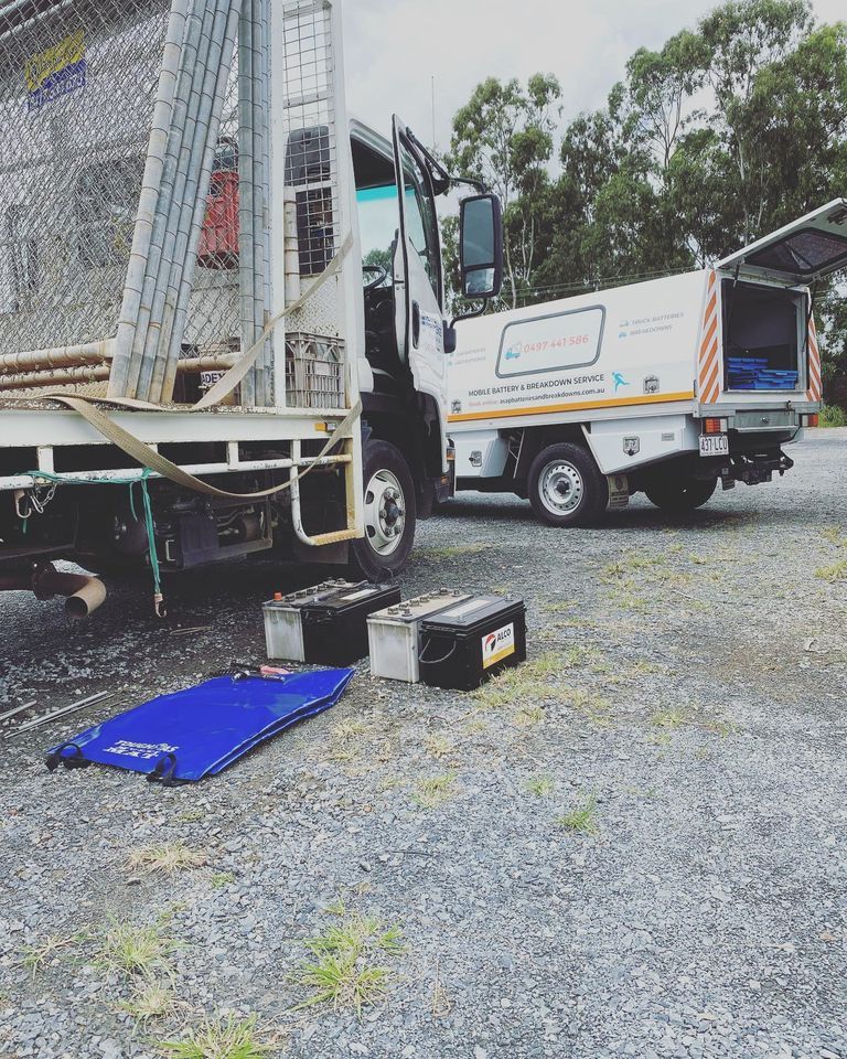 Truck Unloading Batteries — ASAP Batteries & Breakdowns in Helensvale, QLD