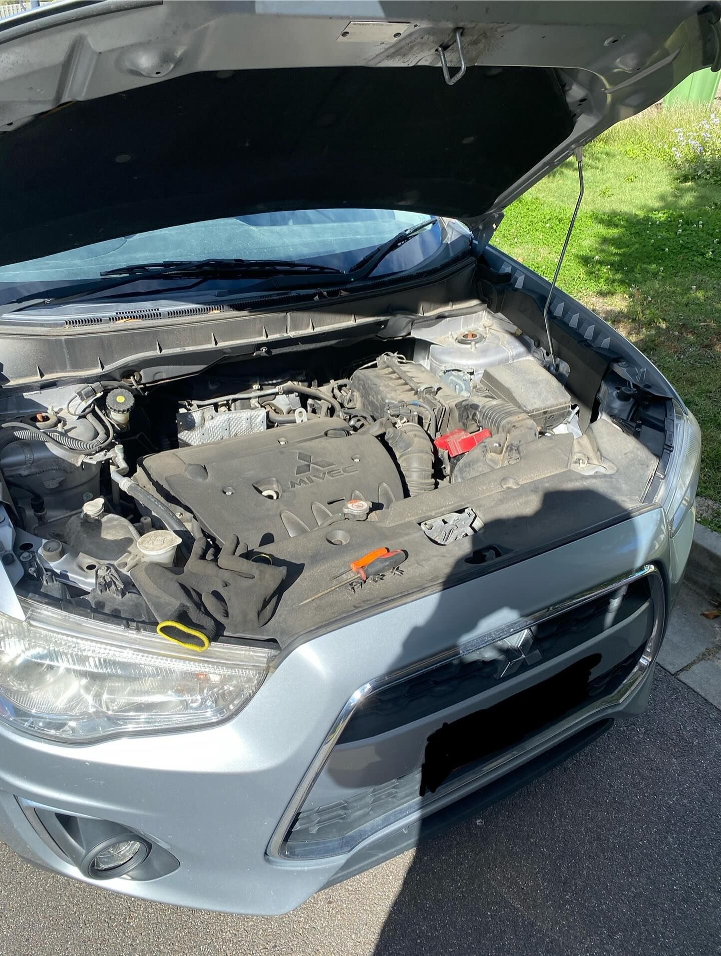 Silver Car Engine Bay Open — ASAP Batteries & Breakdowns in Helensvale, QLD