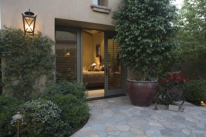 a house veranda made of stamped concrete