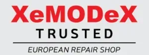 Xemodex trusted european repair shop logo on a white background