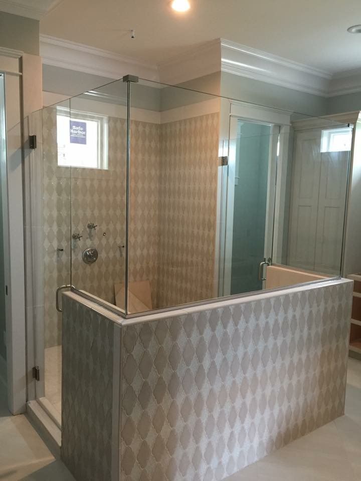 Frameless shower door 58
