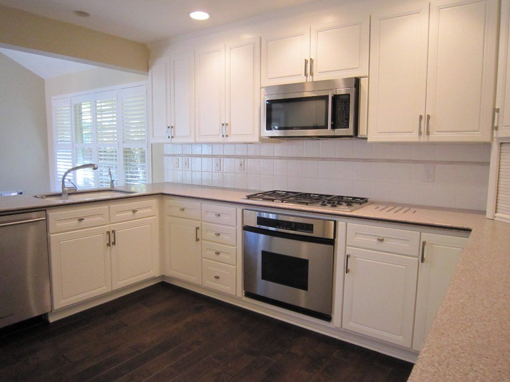 white painted kitchen