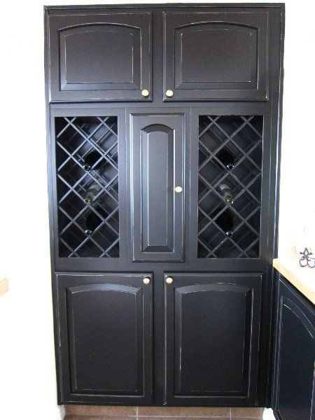 gray wine rack distressed finish