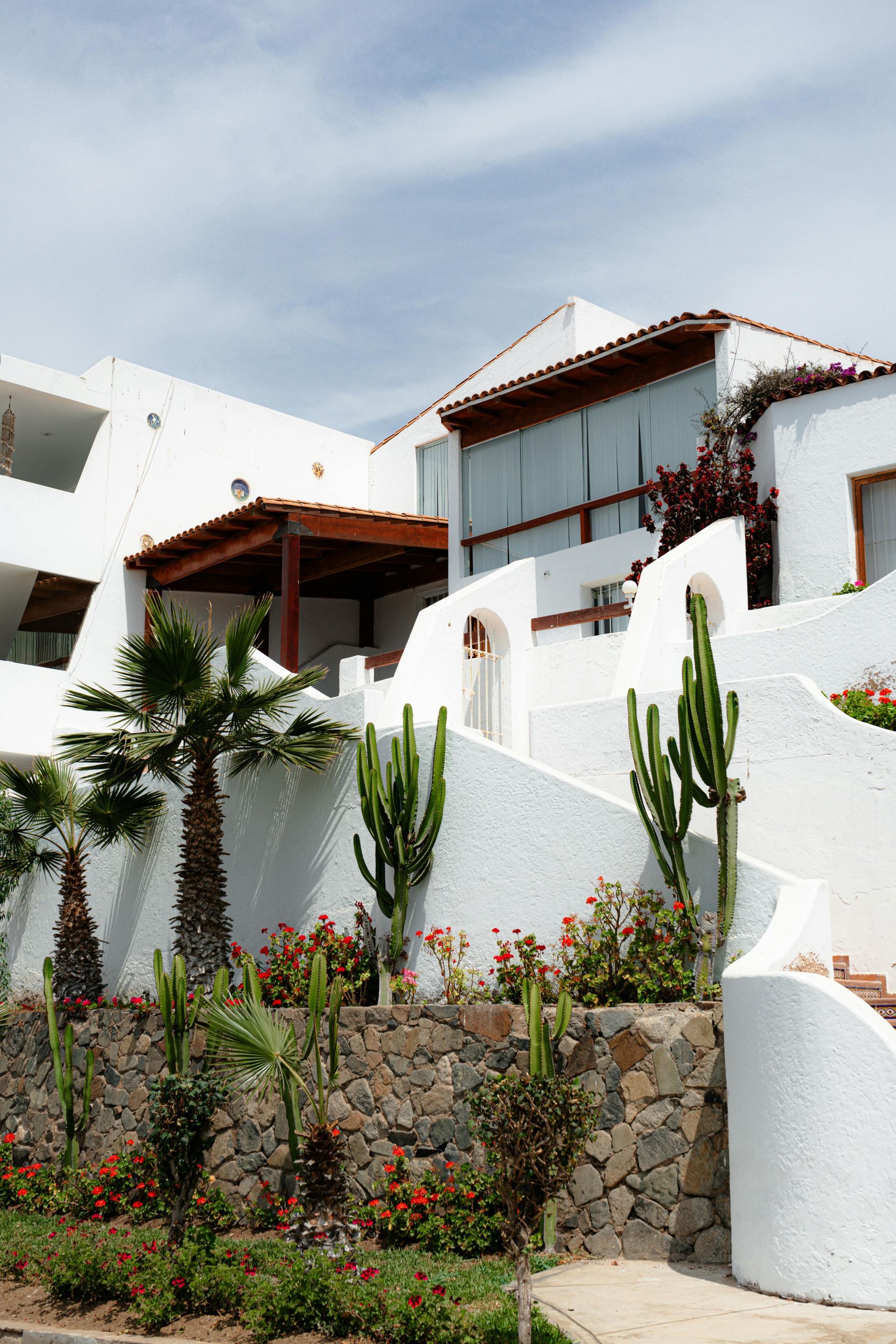 Stark White modern exterior of a home in Naples Florida