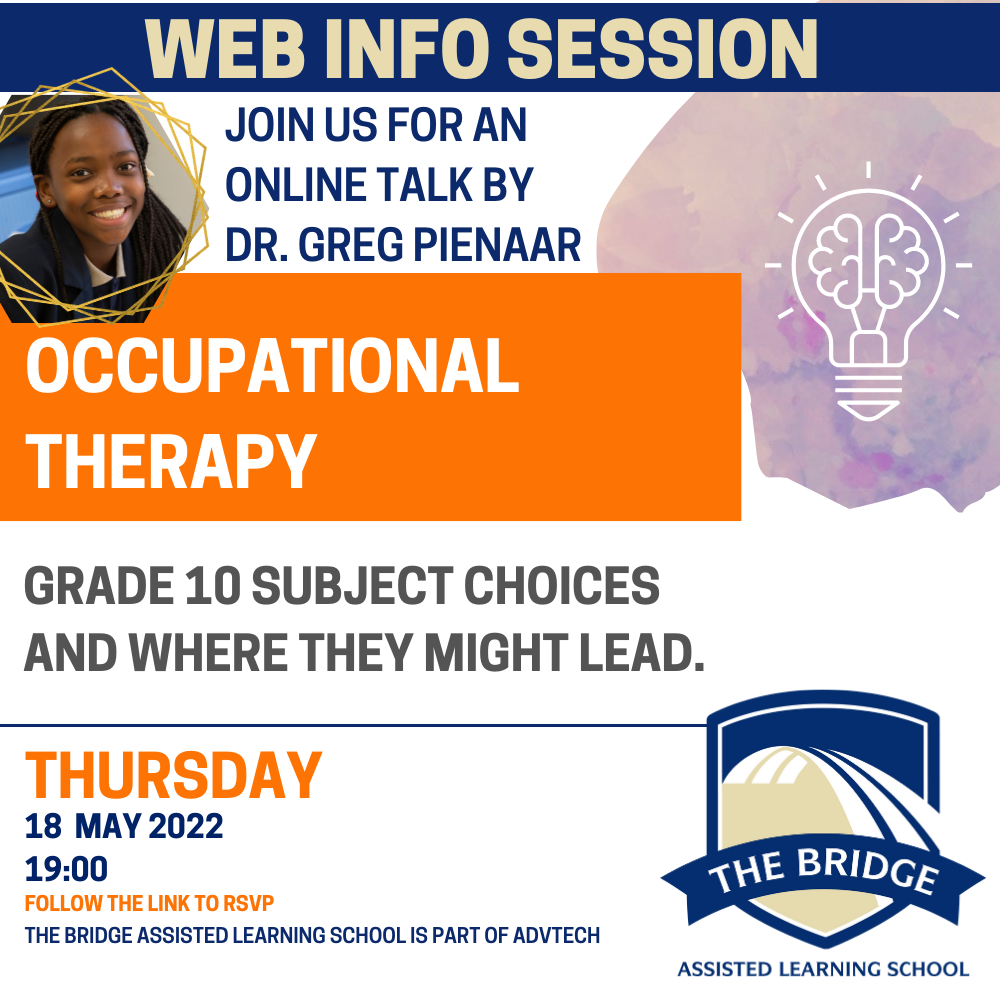 A poster for a web info session on occupational therapy