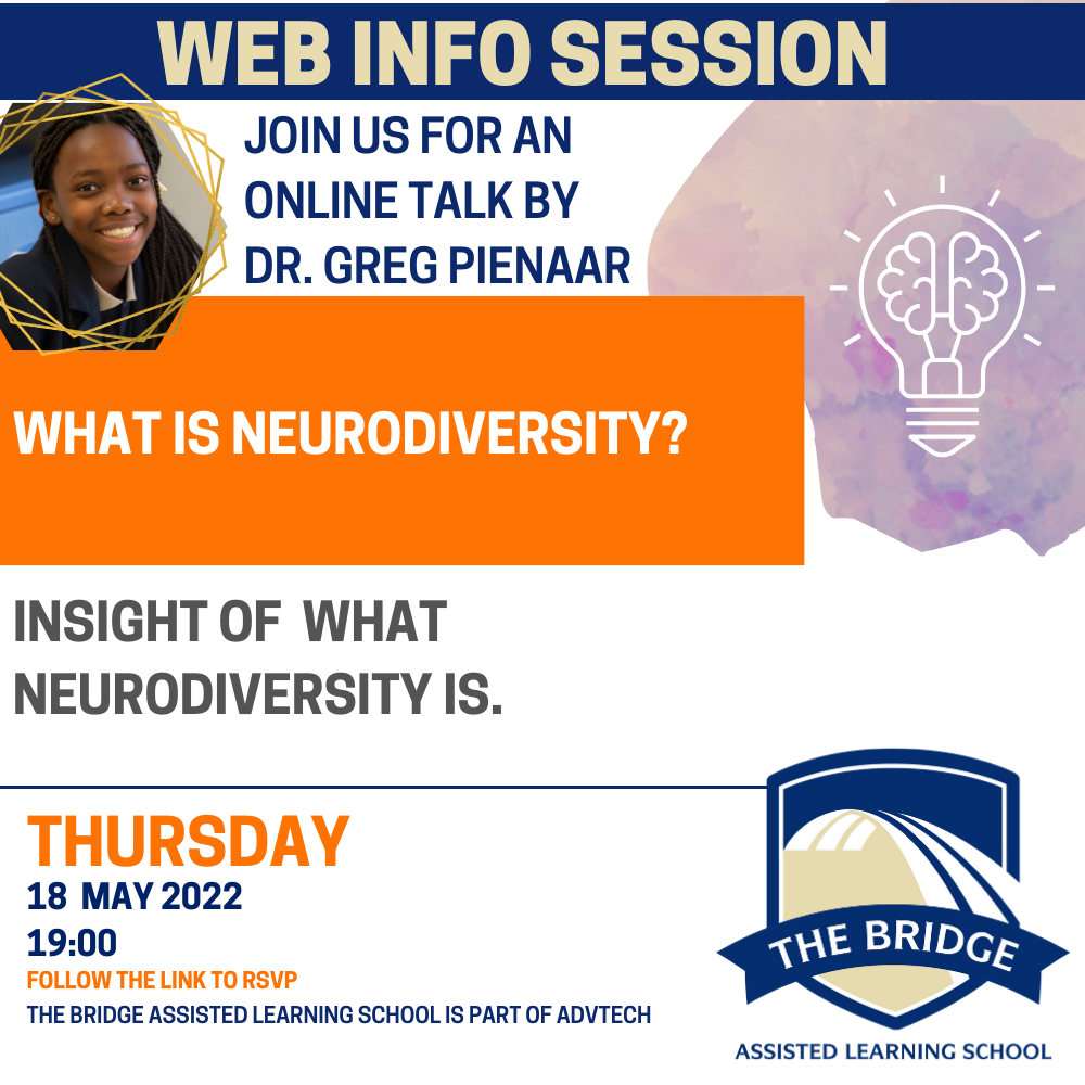 A poster for a web info session on what is neurodiversity