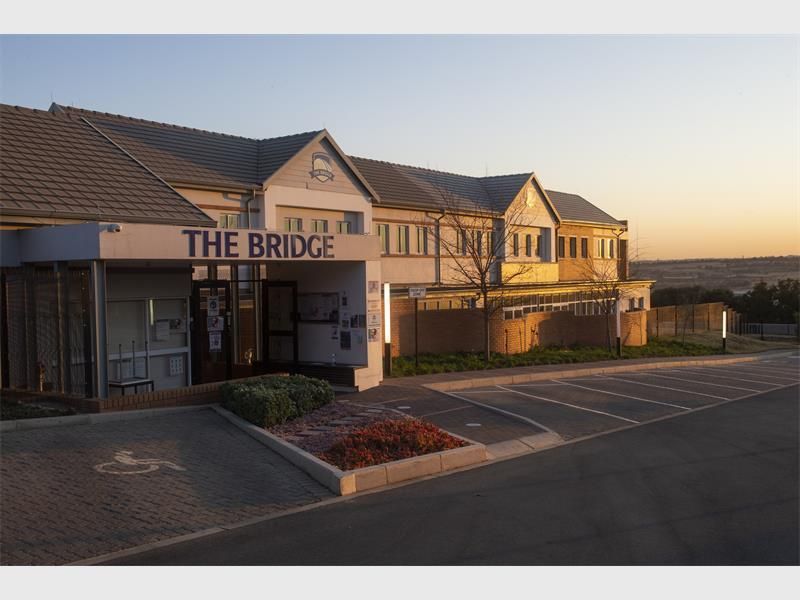A building with the word bridge on it