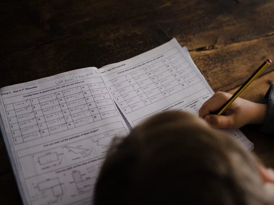 child doing maths