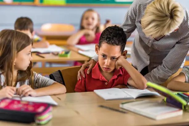Child feeling down in class
