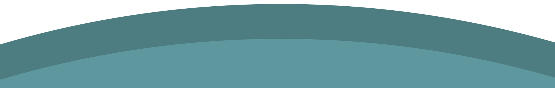 Three concentric, semi-circular shapes in shades of teal and green.