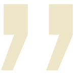 Double quotation marks, cream-colored.