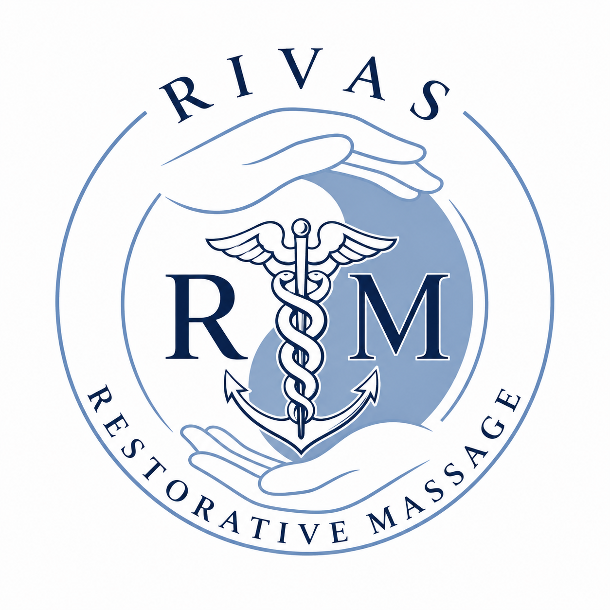 A logo for a company called rim with two hands holding an anchor.