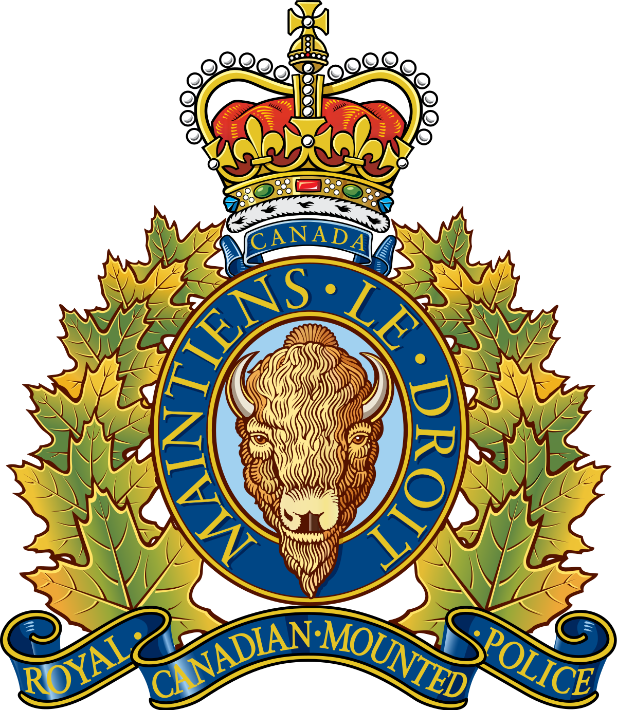 The coat of arms of the royal canadian mounted police