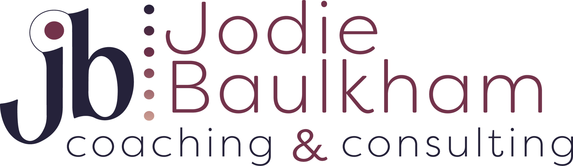A logo for jodie baulkham coaching and consulting