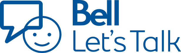 A bell let 's talk logo with a smiling face