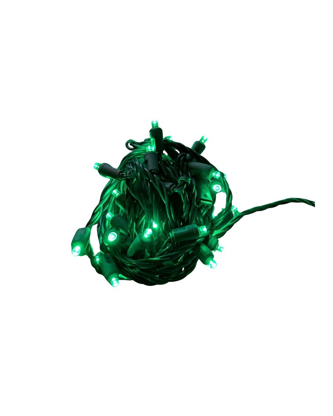 green holiday lighting
