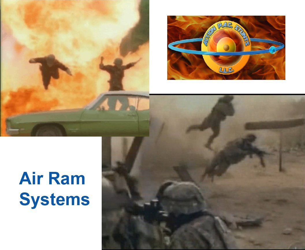 A collage showing action scenes of explosions and soldiers in motion, with the text 