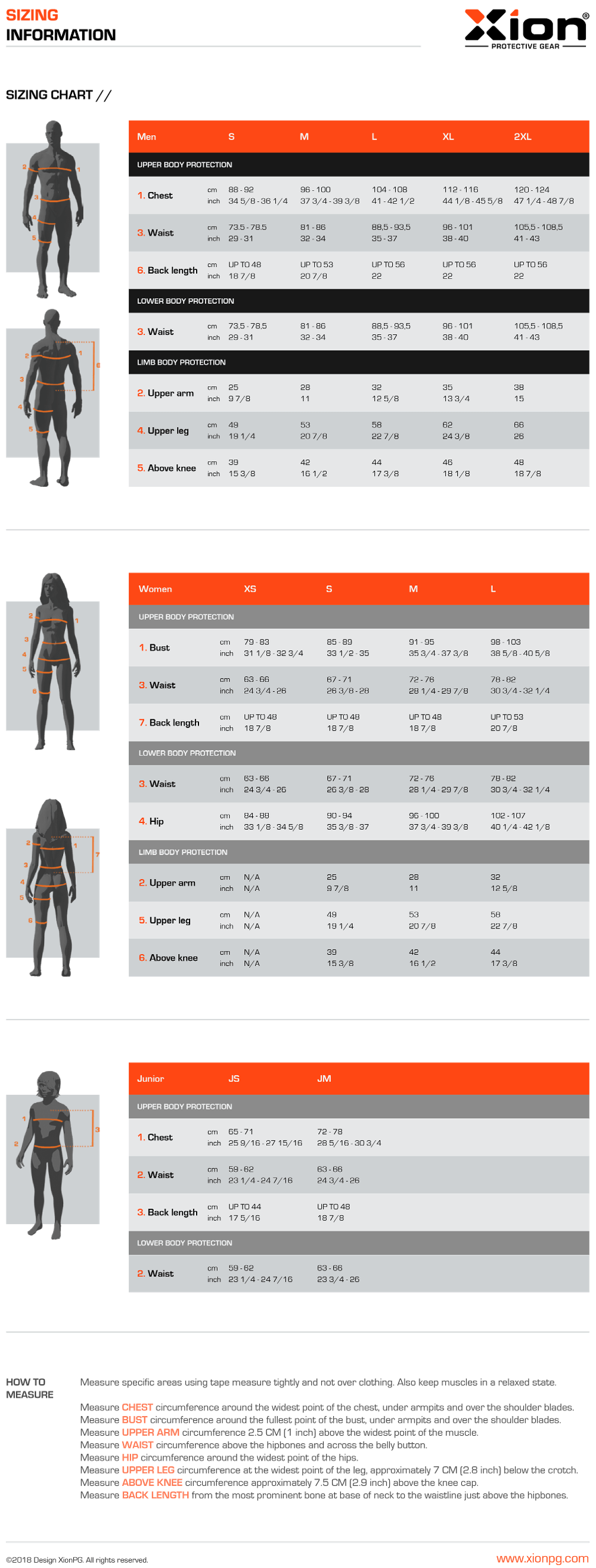 sizing chart