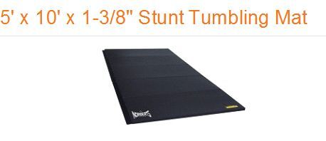 A black 5' x 10' x 1-3/8