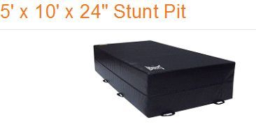 A black, rectangular 5' x 10' x 24