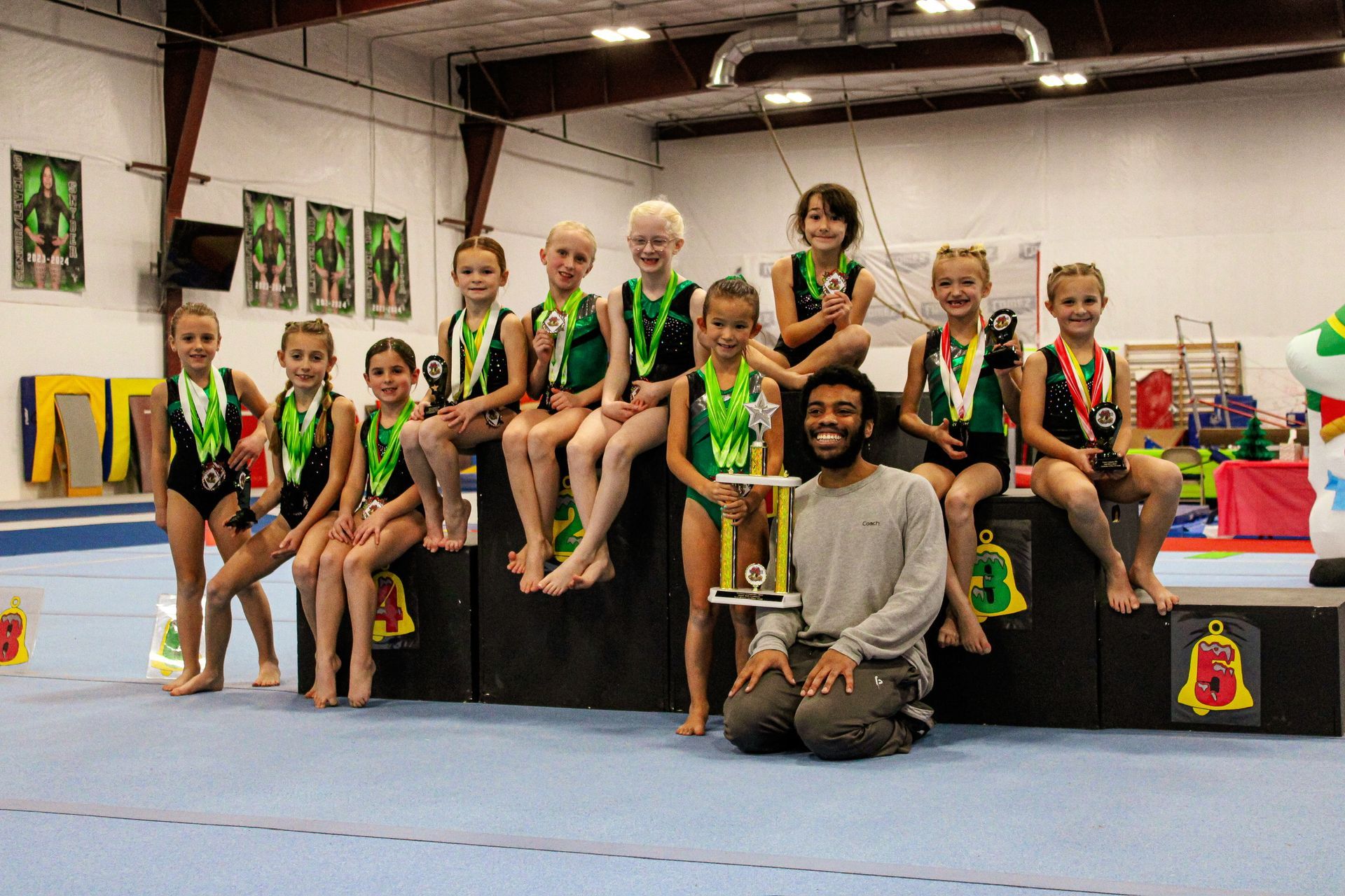 competitive gymnastics team