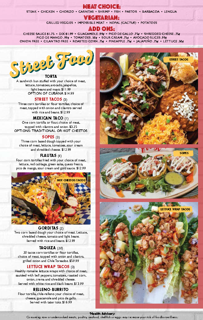 Menu Cincinnati, OH El Asadero Mexican Bar & Grill