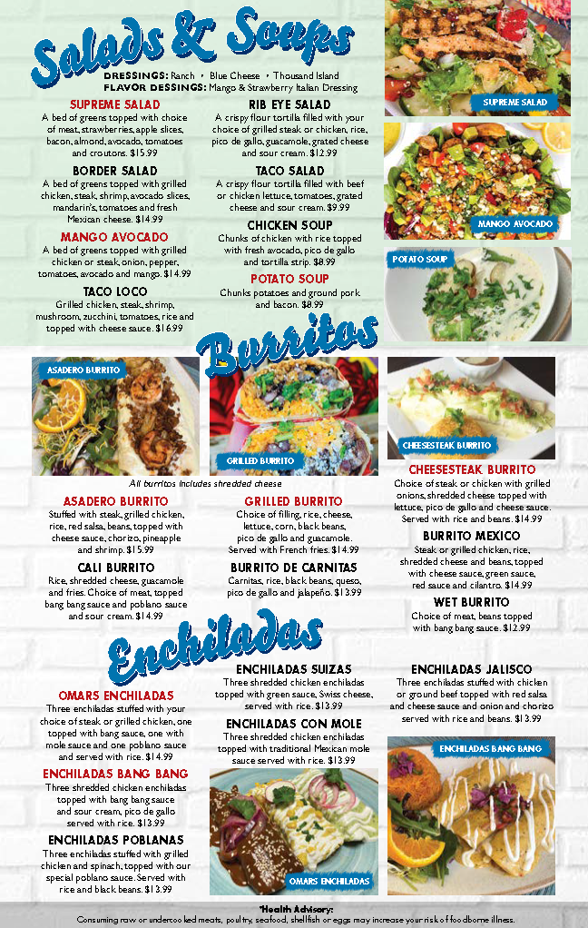 Menu Cincinnati, OH El Asadero Mexican Bar & Grill