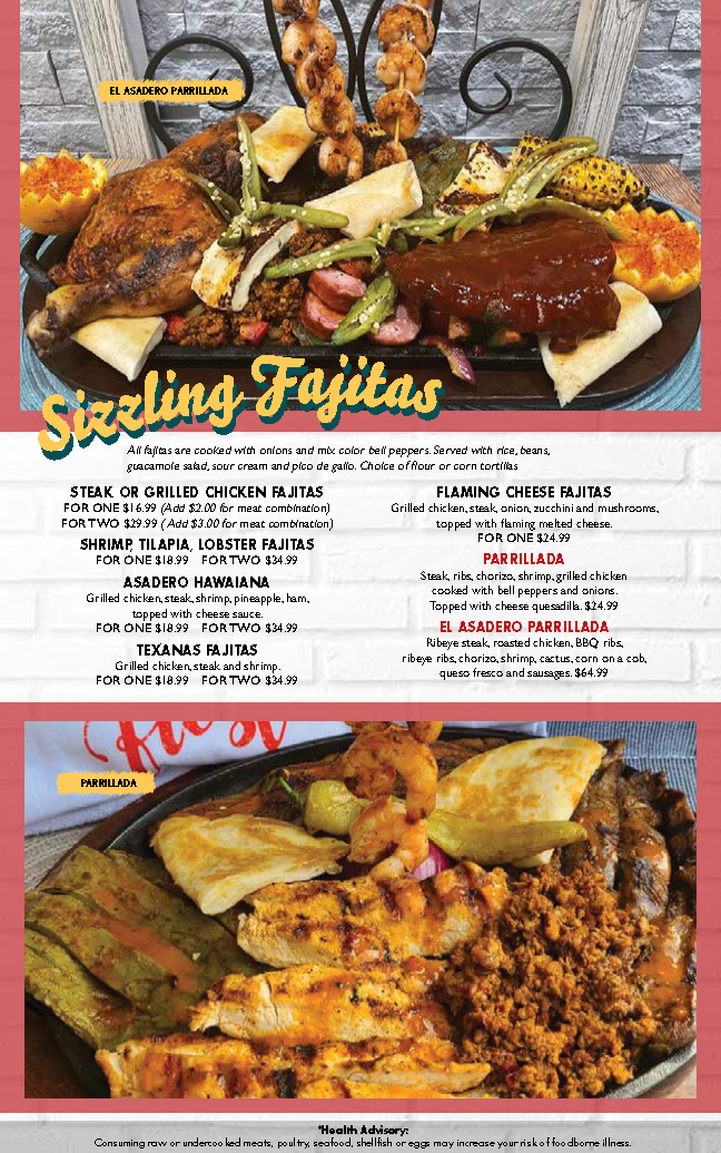 Menu Cincinnati, OH El Asadero Mexican Bar & Grill