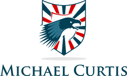 Shield logo with an eagle, red and blue stripes, and the name 