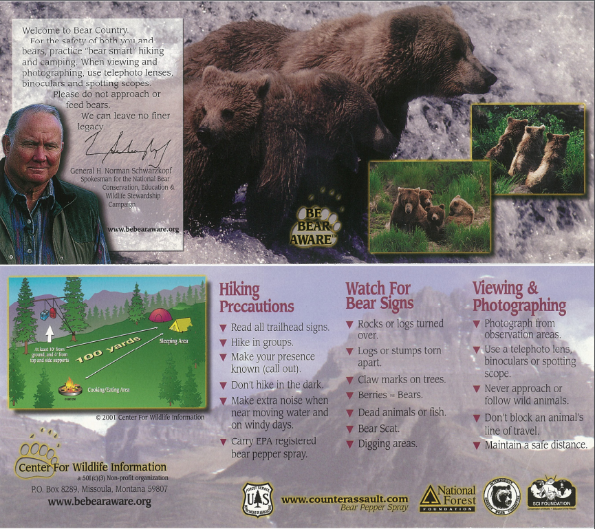 Hiking Precautions - Grizzly Bear Flyer