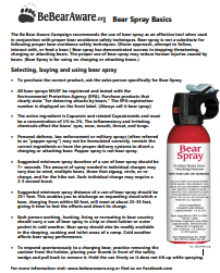 Bear Spray Basics