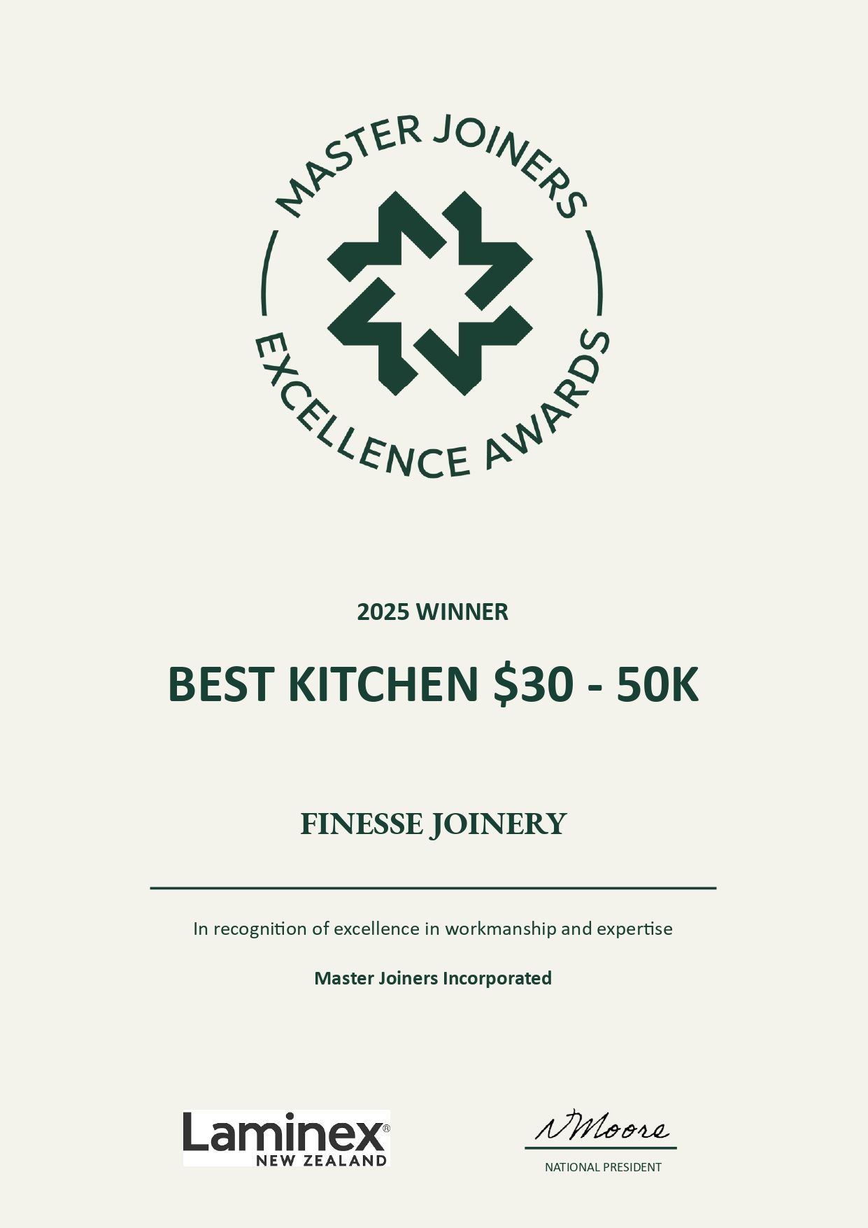 Certificate for 