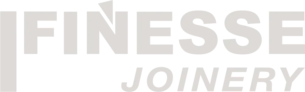 Finesse Joinery logo in light gray text on a white background