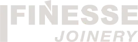 Finesse Joinery logo in light gray text on a white background