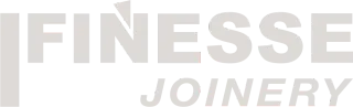 Finesse Joinery logo in light gray text on a white background