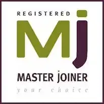 Registered Master Joiner logo with olive-green “M” and purple “j” on white background.