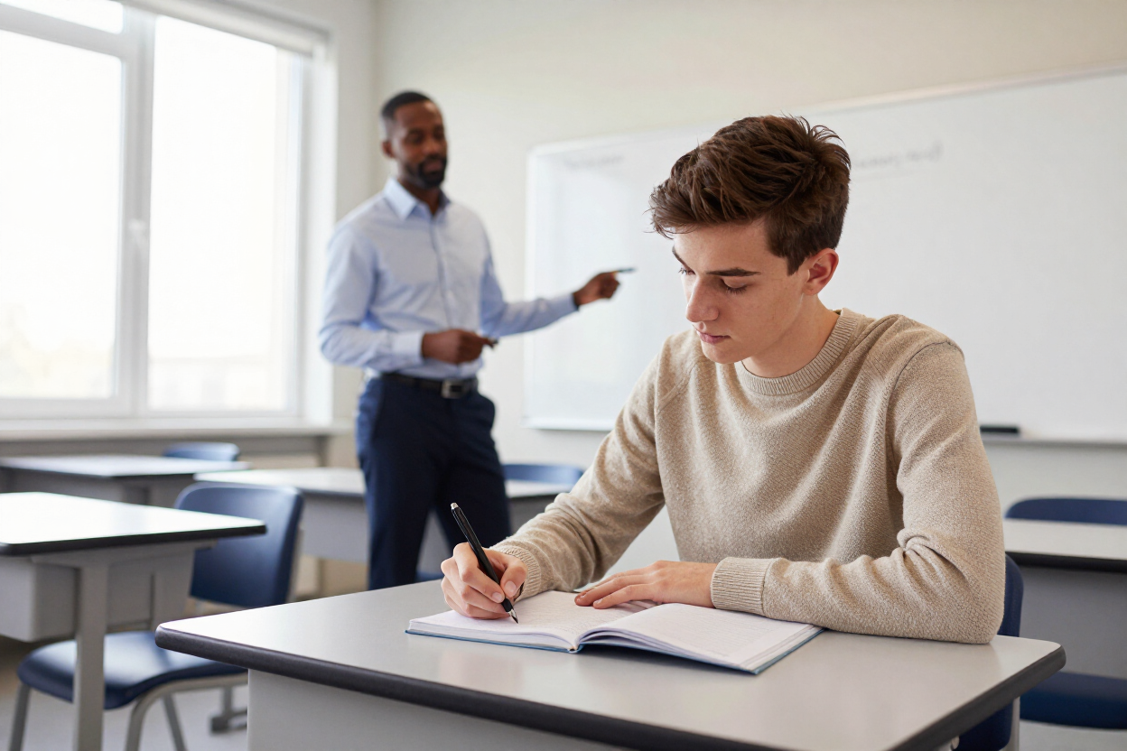 Student learning with an instructor
