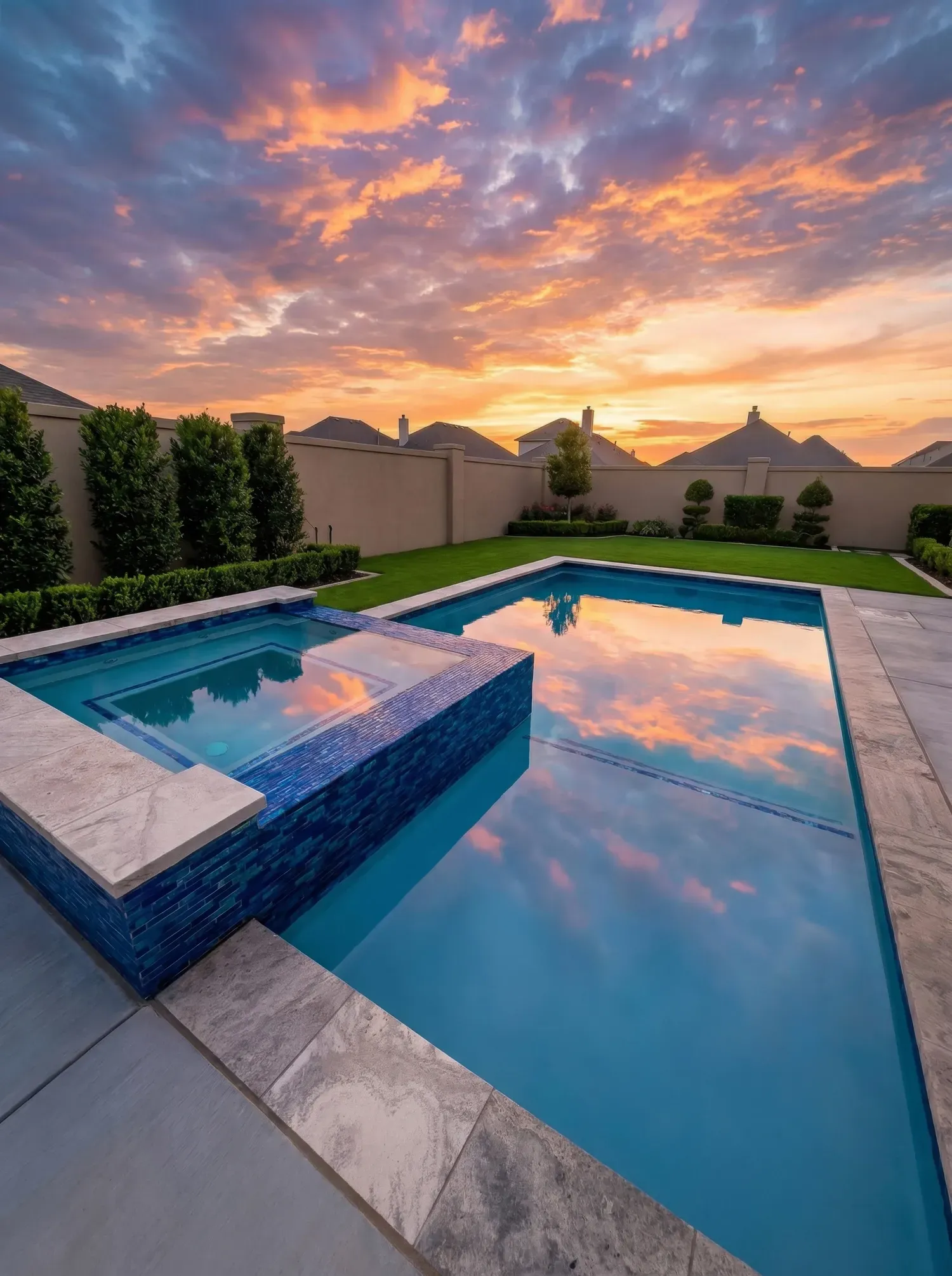 custom pool built by Darnell Pools in Austin, TX.