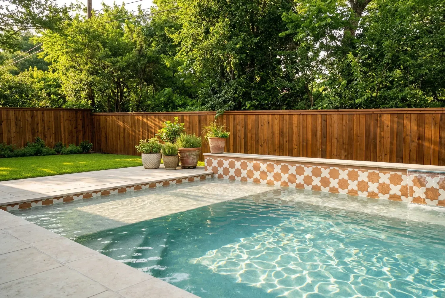custom pool built by Darnell Pools in Austin, TX.
