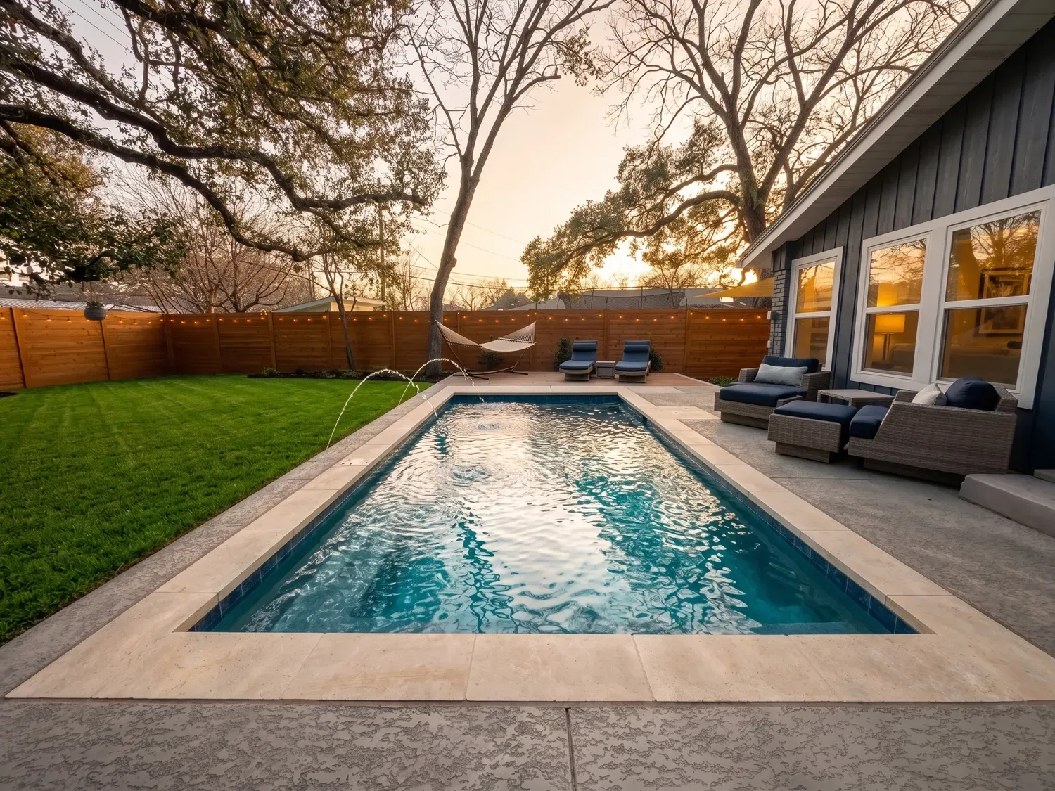 custom pool built by Darnell Pools in Austin, TX.