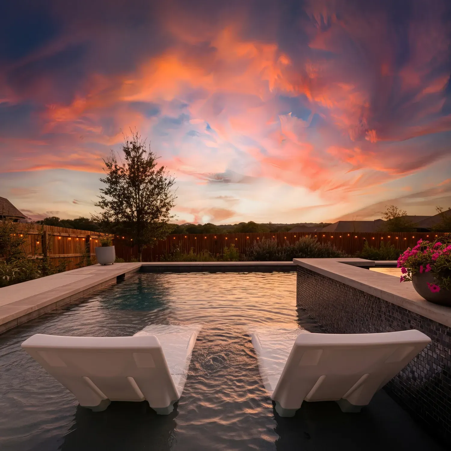 custom pool built by Darnell Pools in Austin, TX.