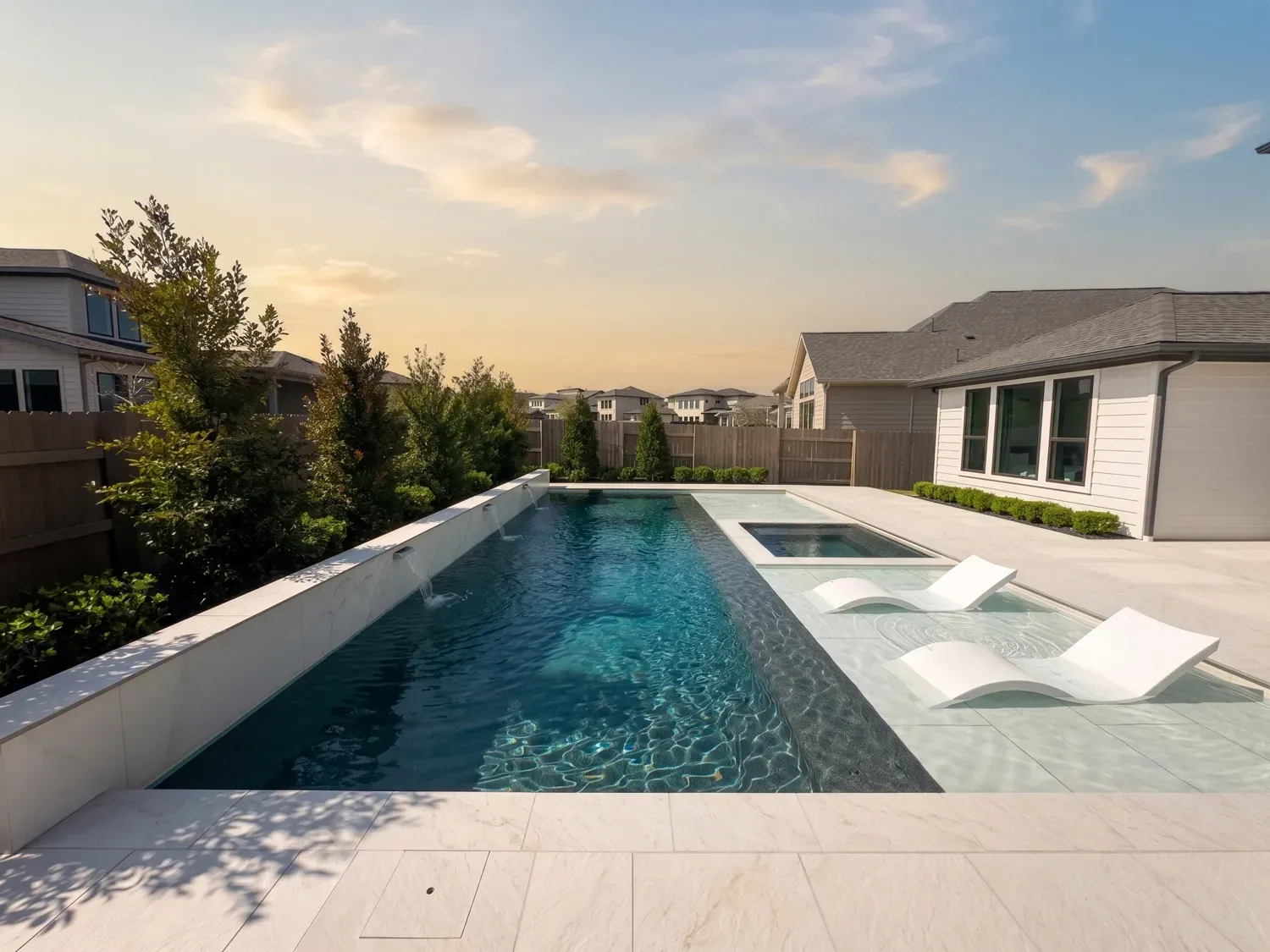 custom pool built by Darnell Pools in Austin, TX.